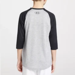 Under Armour Boys' Utility 3/4 Sleeve Shirt -Rawling Baseball Shop 1358788 038 GREYNAVY MODBCK