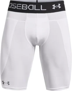 Under Armour Men's Utility Sliding Shorts -Rawling Baseball Shop 1367346 White FRT