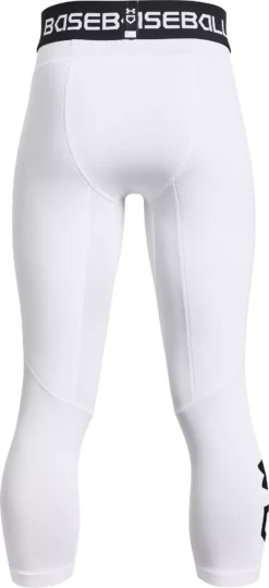 Under Armour Boys' Utility 3/4 Sliding Shorts -Rawling Baseball Shop 1367917 100 WhiteBlack BCK