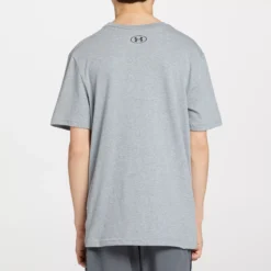 Under Armour Boys' Baseball Plate T-Shirt -Rawling Baseball Shop 1371213 035 SteelLightHeatherBlack MODBCK