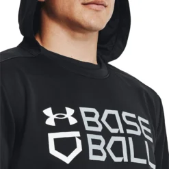 Under Armour Men's Baseball Graphic Hoodie 8 Under Armour Men's Baseball Graphic Hoodie -Rawling Baseball Shop 1374377 001 BlackWhite MODDET