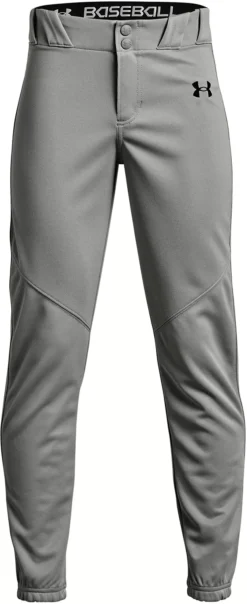 Under Armour Boy's Utility Traditional Baseball Pants -Rawling Baseball Shop 1374382 BaseballGreyBlack FRT