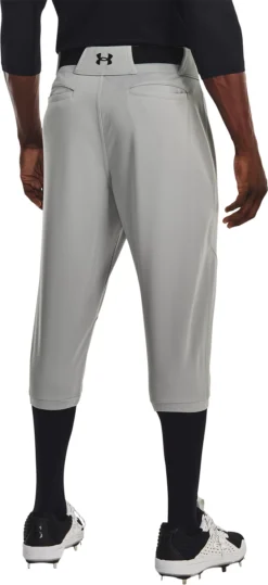 Under Armour Men's Utility Knicker Baseball Pants -Rawling Baseball Shop 1375654 075 BaseballGrey MODBCK