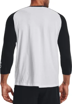 Under Armour Men's Classic 3/4 Sleeve T-Shirt -Rawling Baseball Shop 1375657 001 WhiteBlack MODBCK