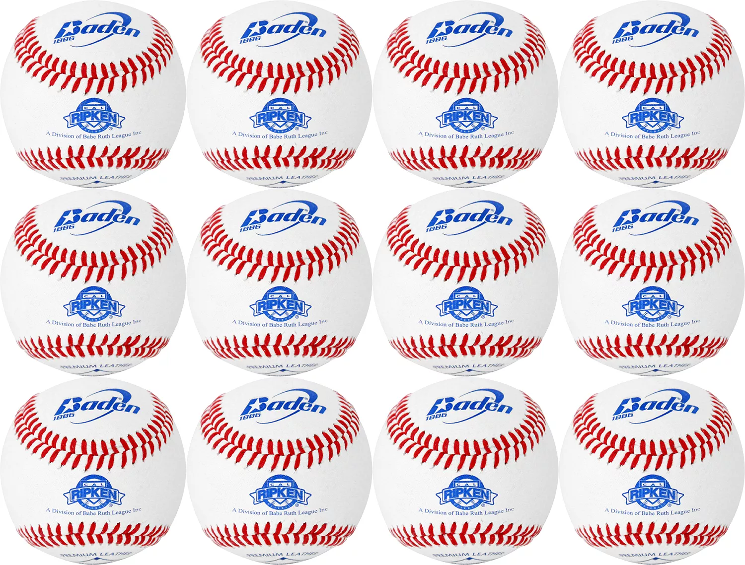 Baden Official Babe Ruth/Cal Ripken League Baseballs - 12 Pack 3 Baden Official Babe Ruth/Cal Ripken League Baseballs - 12 Pack