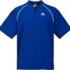 Adidas Men's Triple Stripe Short Sleeve Batting Jacket -Rawling Baseball Shop 21ADIMMTRPLSTRPSSBBA Blue Surf