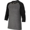 Nike Boys' Baseball Pro Cool Raglan Tee -Rawling Baseball Shop 21NIKYBPRCLRGLNXXBBA Black Grey