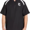 Perfect Game Men's Clubhouse Short Sleeve Pullover 1 Perfect Game Men's Clubhouse Short Sleeve Pullover -Rawling Baseball Shop 22LZBMCLBHSSSPLLVBBA Black White
