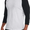 Under Armour Men's Classic 3/4 Sleeve T-Shirt -Rawling Baseball Shop 22UARMMCLSSC34BSBBBA White Black