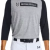 Under Armour Men's Utility 3/4 Sleeve Shirt -Rawling Baseball Shop 22UARMMTLTY34SHRTBBA Charcoal Hthr Grey Black