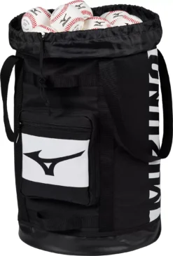 Mizuno Baseball/Softball Coach's Ball Tote -Rawling Baseball Shop 360314 909001 Black OPN