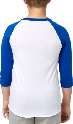 Adidas Youth Triple Stripe ¾ Sleeve Baseball Practice Shirt -Rawling Baseball Shop BBA00105 SurfTheWeb BCK