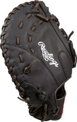 Rawlings 12.5'' Premium Series First Base Mitt -Rawling Baseball Shop DICD125BWFBRZ DICD125BWFB30 Black SDEL