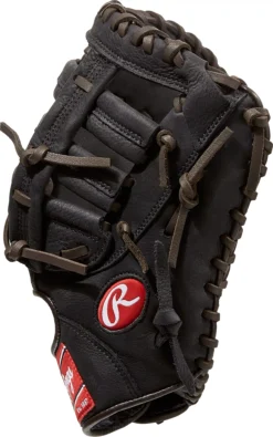 Rawlings 12.5'' Premium Series First Base Mitt -Rawling Baseball Shop DICD125BWFBRZ DICD125BWFB30 Black SDER