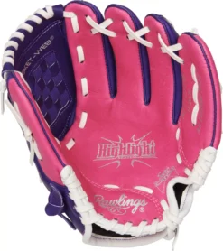 Rawlings 10'' Tee Ball Highlight Series Glove -Rawling Baseball Shop DICHFP10PPWLZ DICHFP10PPW03 Purple PALM