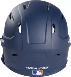 Rawlings Senior MACH Baseball Batting Helmet W/ Adjustable Face Guard -Rawling Baseball Shop MACHADJRH SR DICMA07SMNADJ Navy BCK