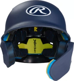 Rawlings Senior MACH Baseball Batting Helmet W/ Adjustable Face Guard -Rawling Baseball Shop MACHADJRH SR DICMA07SMNADJ Navy FRT