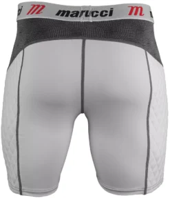 Marucci Boys' Padded Baseball Sliding Shorts W/ Cup -Rawling Baseball Shop MASLCP White BCK