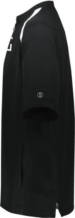 Perfect Game Men's Clubhouse Short Sleeve Pullover -Rawling Baseball Shop PGW581 B422XL BlackWhite SDEL