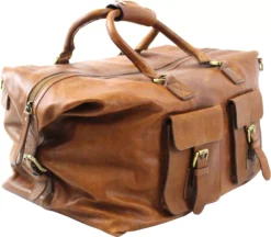 Rawlings Frankie 19'' Leather Duffle Bag -Rawling Baseball Shop RS10023 Cognac AR
