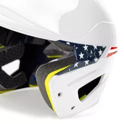 Under Armour Junior USA Converge Baseball Batting Helmet W/ Universal Jaw Guard -Rawling Baseball Shop UABH2 USAG110D UABH2SM110D PureWhiteUSA DET