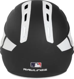 Rawlings Senior VELO Baseball Batting Helmet W/ Reversible Jaw Guard -Rawling Baseball Shop VELOREV SR RVELREVMGBK BlackWhite BCK