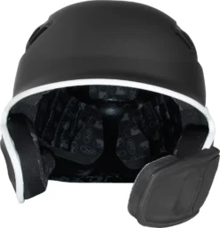 Rawlings Senior VELO Baseball Batting Helmet W/ Reversible Jaw Guard -Rawling Baseball Shop VELOREV SR RVELREVMGBK BlackWhite FRT