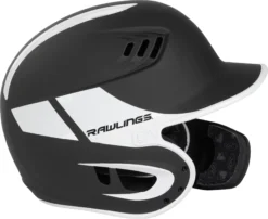Rawlings Senior VELO Baseball Batting Helmet W/ Reversible Jaw Guard -Rawling Baseball Shop VELOREV SR RVELREVMGBK BlackWhite SDEL