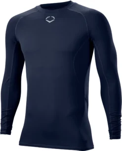 EvoShield Men's Cooling Long Sleeved T-Shirt -Rawling Baseball Shop WB6014LS WB60142022XL Navy AL